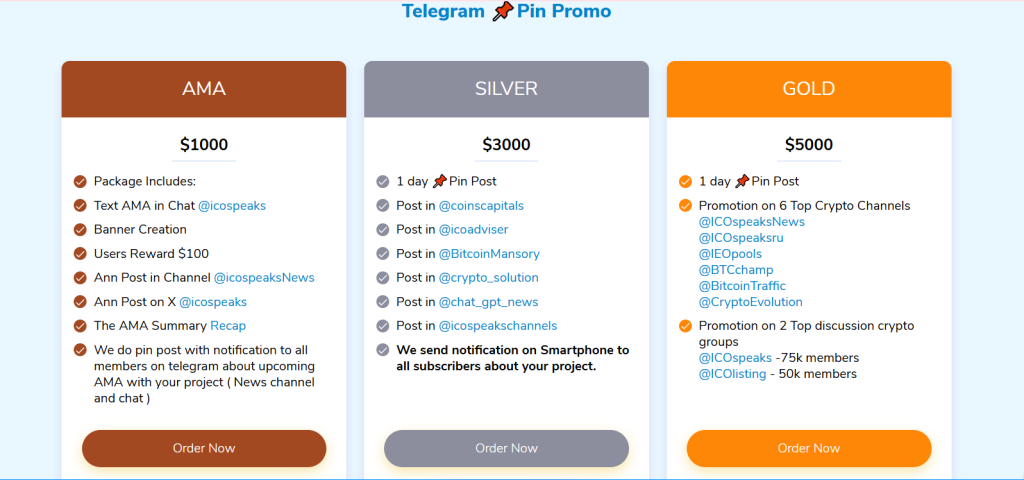 telegram pin promo