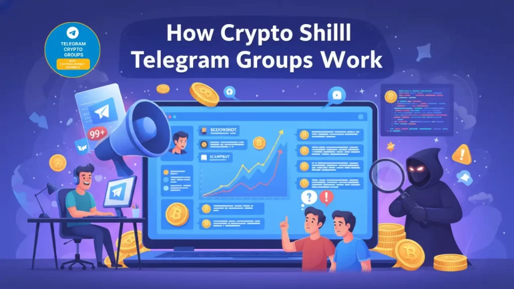 how crypto shill telegram groups works?
