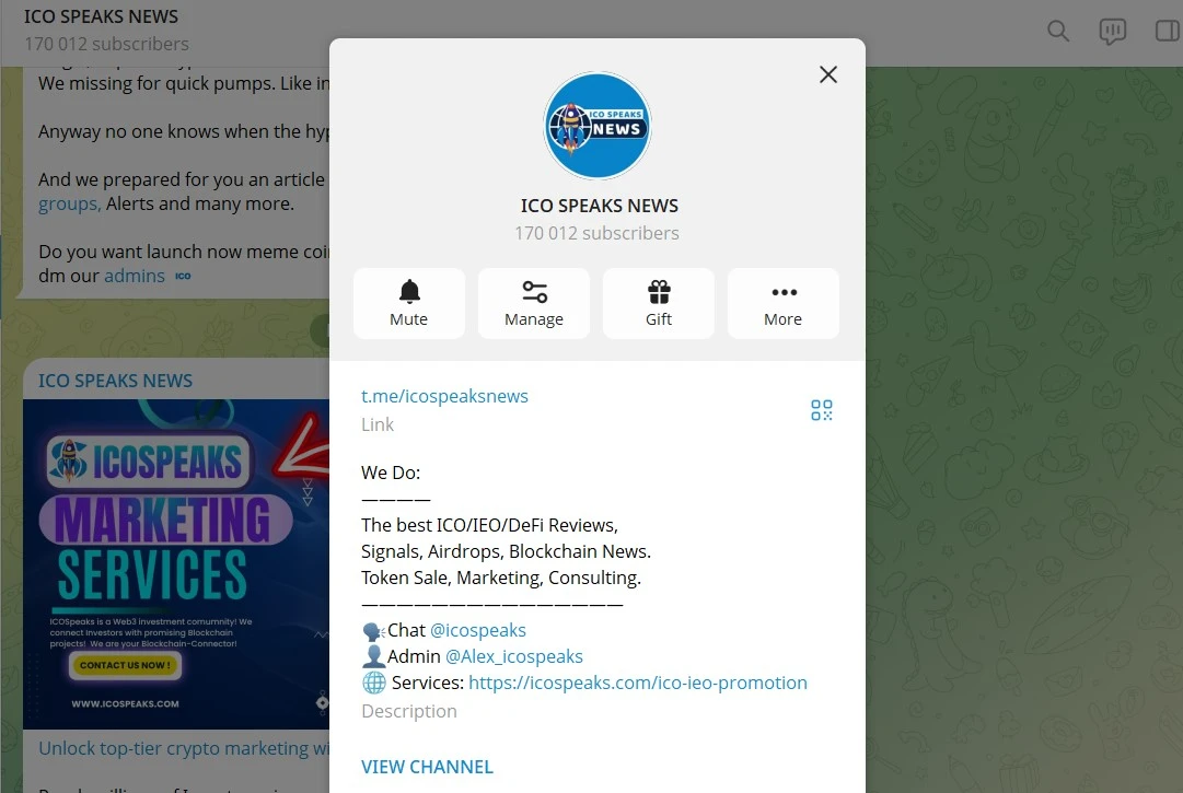 Telegram Crypto channel